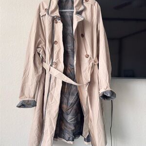 Torrid Beige Trench Coat with Button Accents